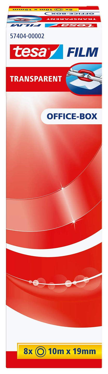 Tipp-Ex Mini Pocket Mouse Correction Tape, 10 rollers in convenient display box, 6m x 5mm, perfect for home office or desk, bulk pack & Tesafilm 8X TRANSPARENT 10M x 19MM.
