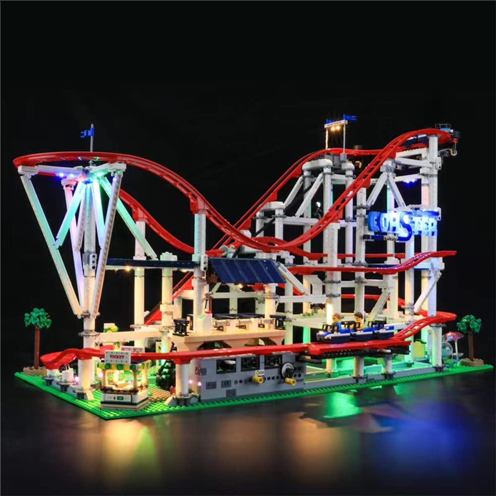 GEAMENT LED Light Set Compatible with Lego Roller Coaster - Lighting Kit for Creator 10261 Building Model (Model Set Not Included)