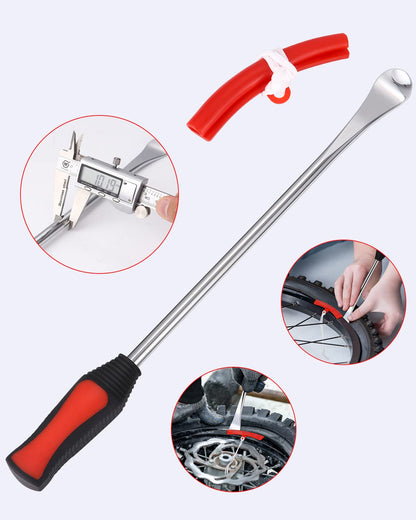 JOFLVA Tire Lever, 15" Tire Mounting Lever, Motorcycle Mounting Lever, Tire Iron, Tire Lever Tool Spoon Kit, Mounting Lever Tool Kit, Wheel Rim Protectors Tool Kit, for Motorcycle and Bicycle.