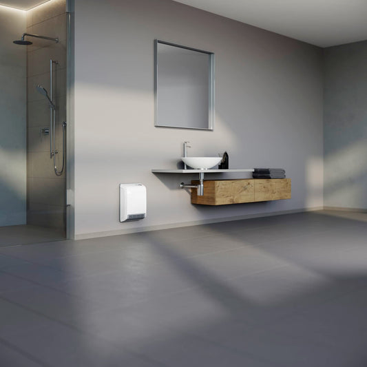 STIEBEL ELTRON Convector Heater CK 20 Trend LCD for approx. 25 m², TÜV tested, Made in Germany, LCD display, weekly timer, energy-efficient ceramic fan heater, bathroom, 2 kW, 236653.