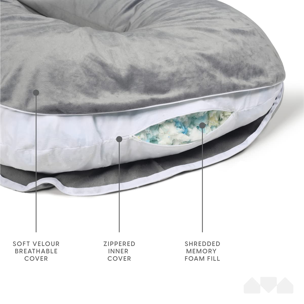 Billion Pregnancy Pillow, Side Sleeper Pillow, Memory Foam Body Pillow with Removable and Washable Cover (137 x 71 cm)