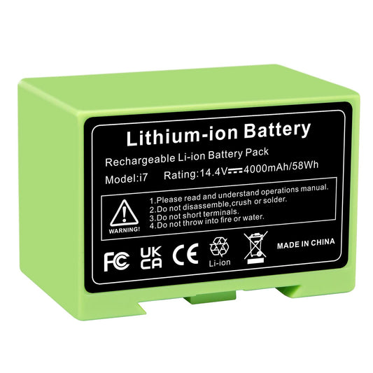 LabTEC 14.4V 4000mAh Replacement Battery for i7, Li-ion Battery for iRobot Roomba 7150 7550 3150 3550 4150 4552 i4 i4+ i3 i3+ i7158 i7550 i755020 4624864 ABL-D1 Vacuum Cleaner