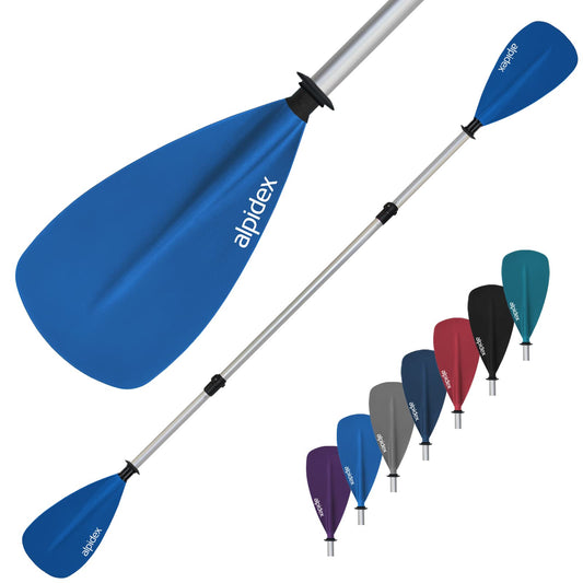 ALPIDEX 2 in 1 Paddle SUP Kayak Adjustable Lightweight Double Paddle Telescopic Paddle 160-207cm Aluminum Stand Up Paddle Board Kayaking, Color: light blue