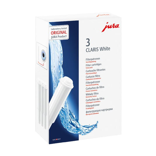 JURA original - CLARIS White filter cartridge against limescale deposits - TÜV-certified hygiene - 3-pack - 68739