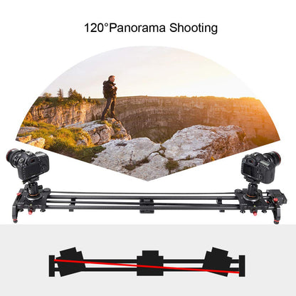 GVM 120cm camera slider motorized, photography slider supports video mode, time-lapse photography, horizontal, tracking, and 120° panoramic shots for recording video film DSLR cameras.