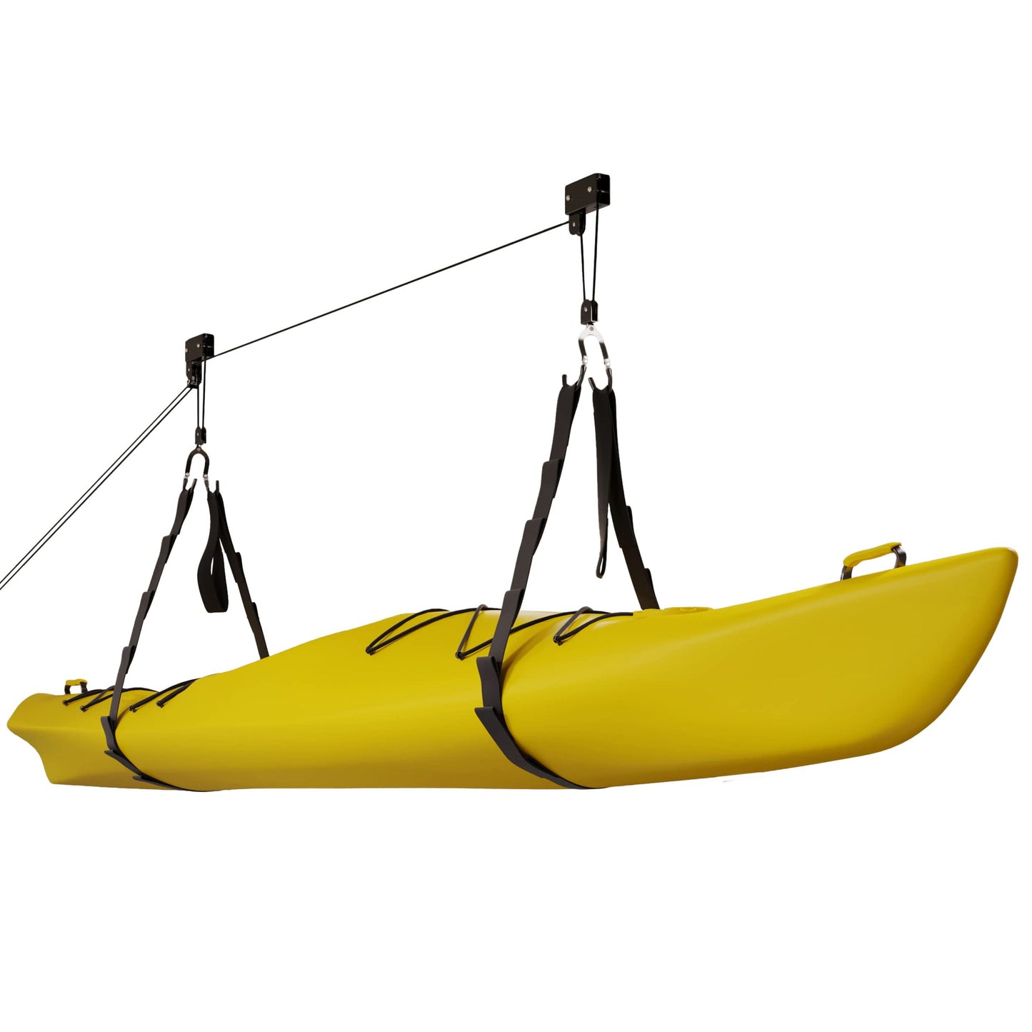 RAD Sportz Unisex Adult Hoist Lift - Pulley System with 56.7 kg Capacity for Kayak, Canoe, Bike or Ladder Storage, Black, Pack of 1