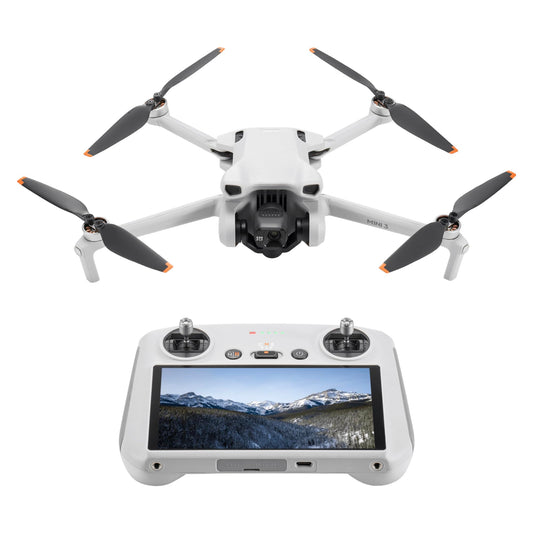 DJI Mini 3 (DJI RC) - Lightweight and foldable mini camera drone with 4K HDR video, 38 min flight time, real vertical shooting, and intelligent features.