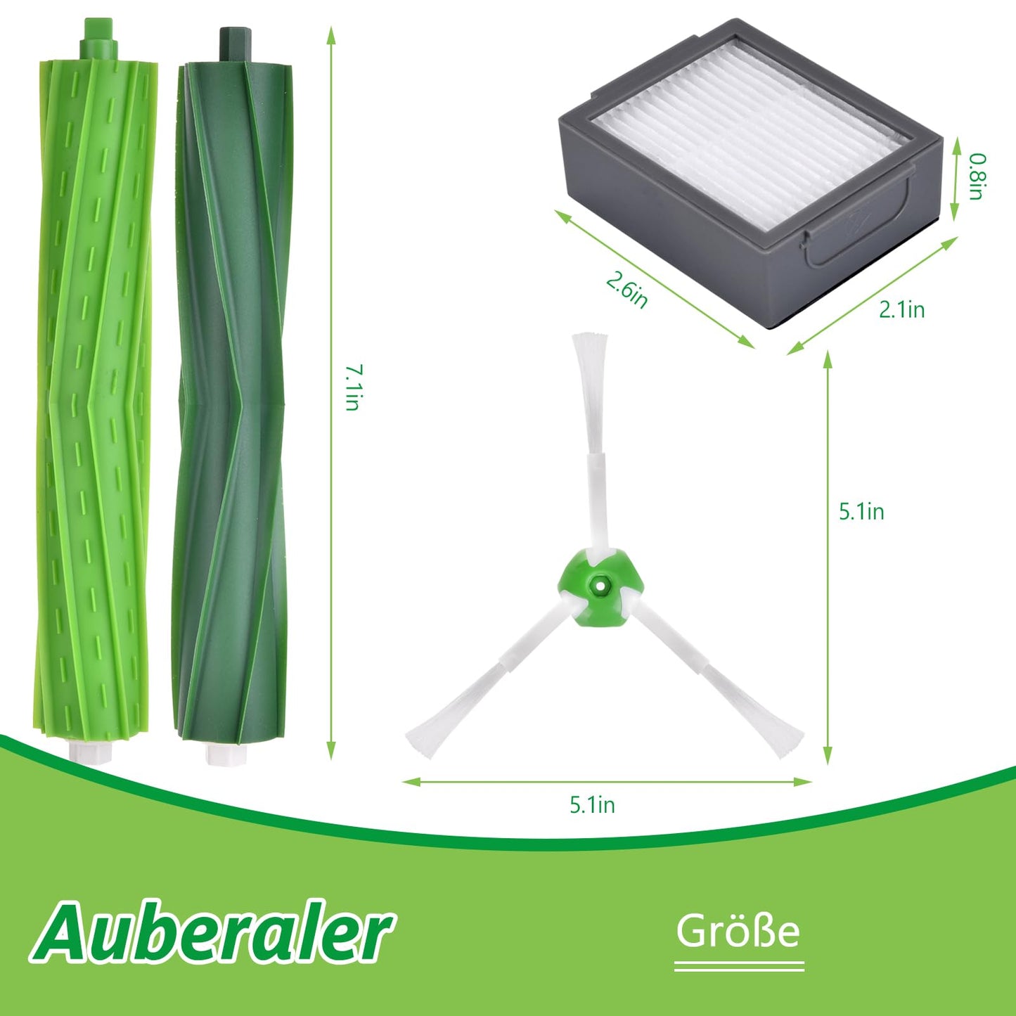Replacement parts for iRobot Roomba i7 compatible with j7, j7+/Plus, i7, i7+, i3, i3+, i4, i4+, i6, i6+, i8, i8+, E5, E6, E7 vacuum cleaners.