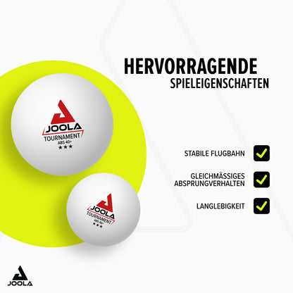 JOOLA Ping Pong Balls Tournament Selected 40+mm Diameter, 3-Star Premium Table Tennis Balls Indoor and Outdoor Compatible, White (72 Pack)