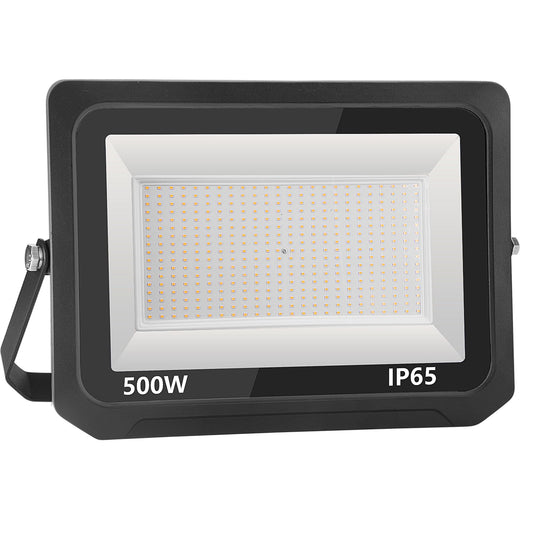 Loyal 500W LED Floodlight Outdoor, 50000LM Super Bright Outdoor Spotlight, IP66 Waterproof Floodlight, 3000K Warm White Spotlight, Outdoor Light for Garden, Garage, Driveway, Doors