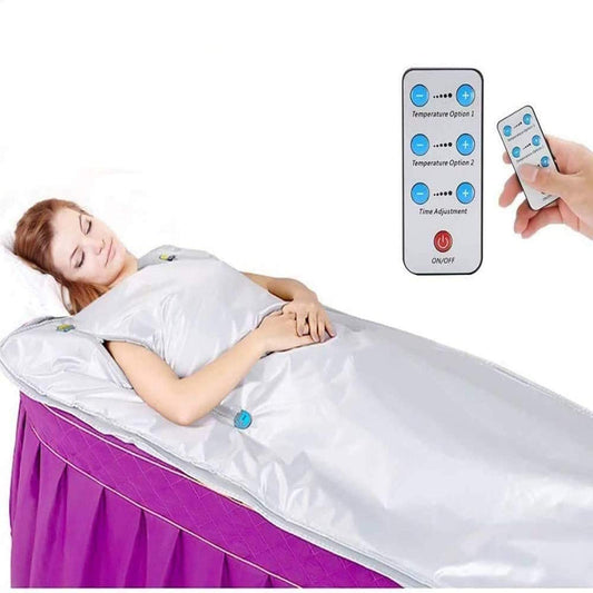 InLoveArts Oxford Infrared Sauna Blanket with Zipper Far Infrared (FIR) Steam Blanket for Home Sauna with Remote Control Professional Detox Therapy Home Spa Beauty Device 650W