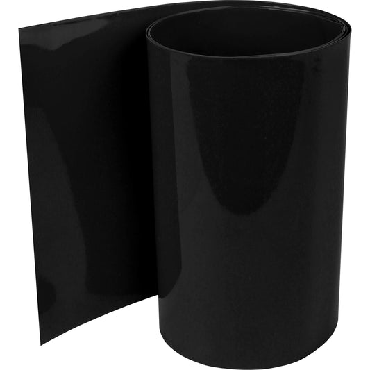 ISOLATECH PVC Heat Shrink Tubing black without adhesive Flat measurement 150mm (Ø95.5mm) 5 meters 2:1 shrink ratio set for insulating 18650 battery cells unmarked (Ø95.5mm 5 meters)