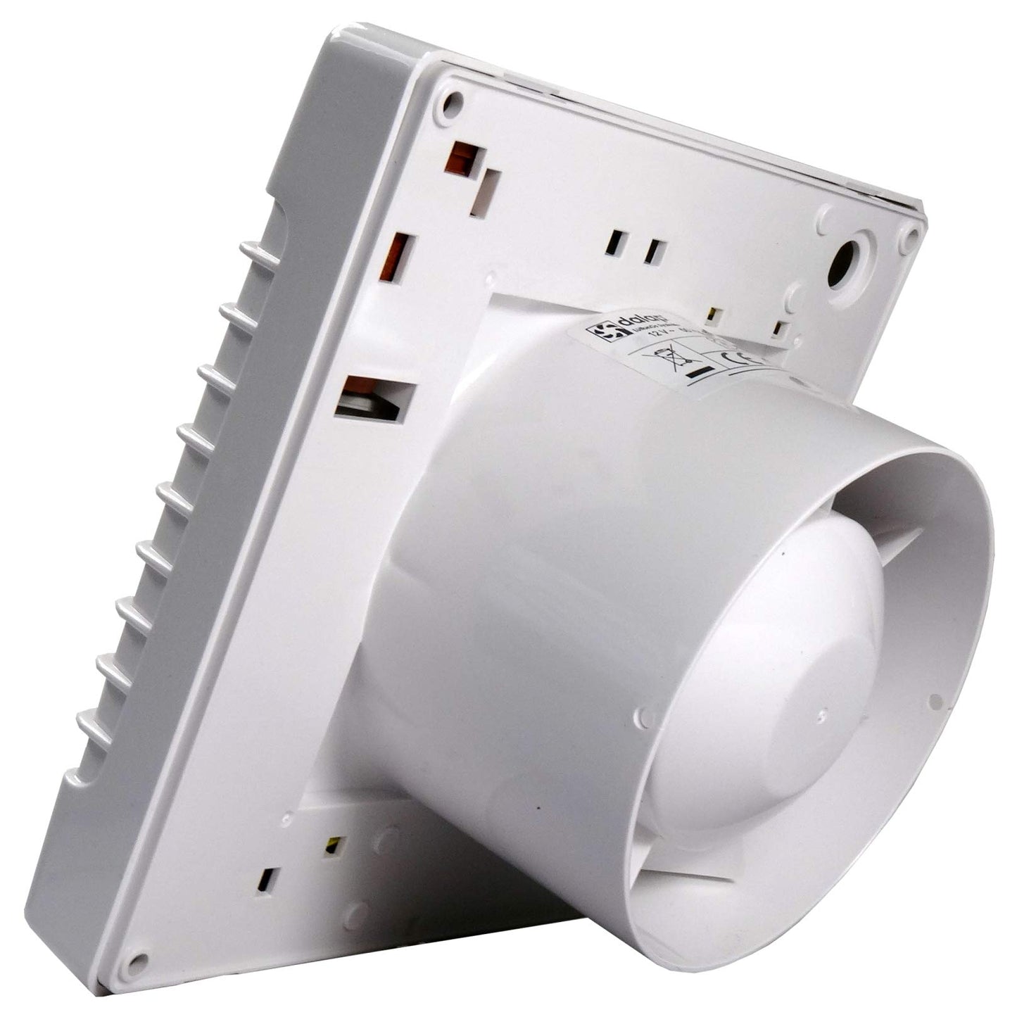 Bathroom exhaust fan with overrun timer, motion sensor, powerful motor, and ball bearings | Dalap 100 LVMZ