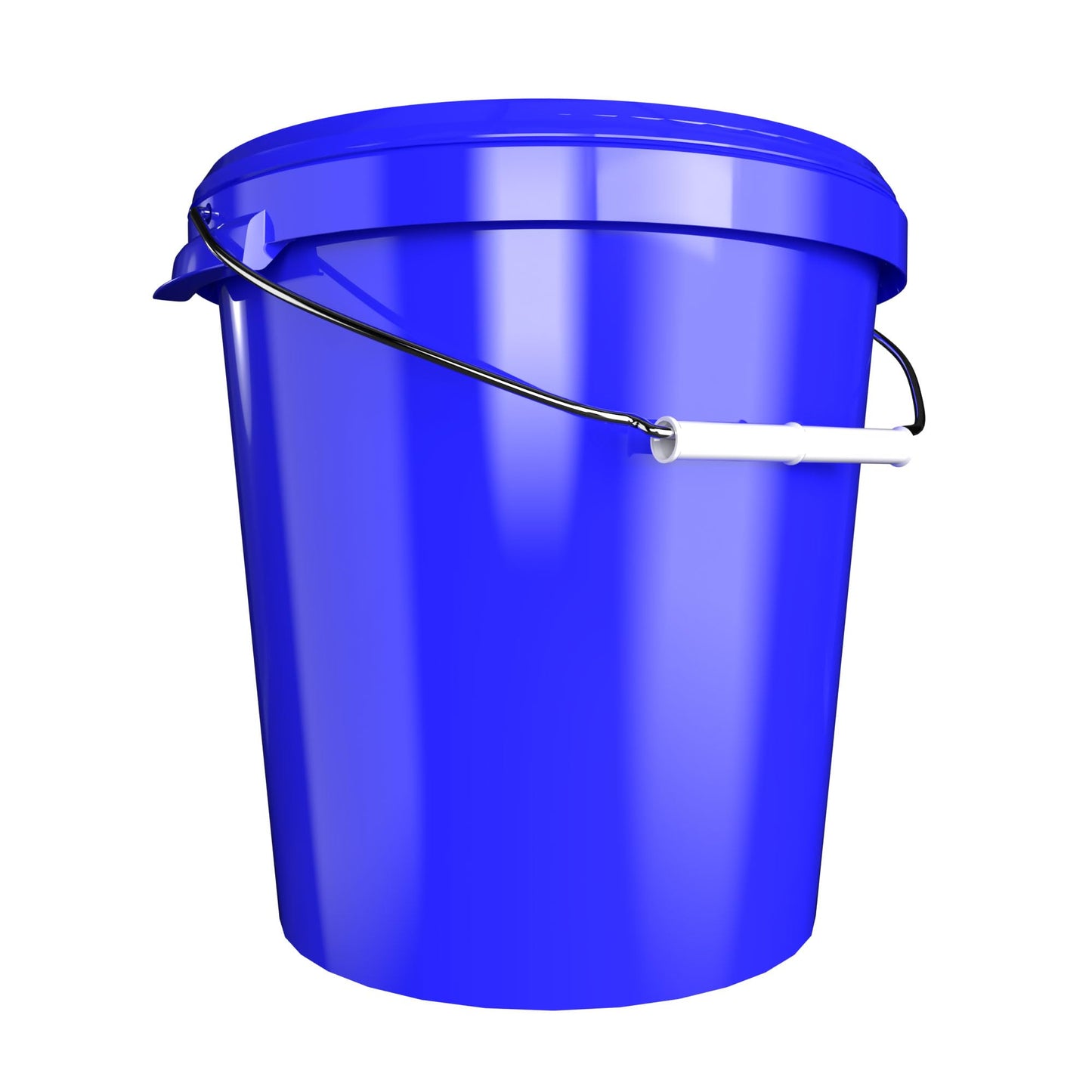 5 buckets with lids 30 liters Made in Germany - food-safe, stable, airtight - storage buckets for food, office supplies, kids' room, household, workshop, catering Blue