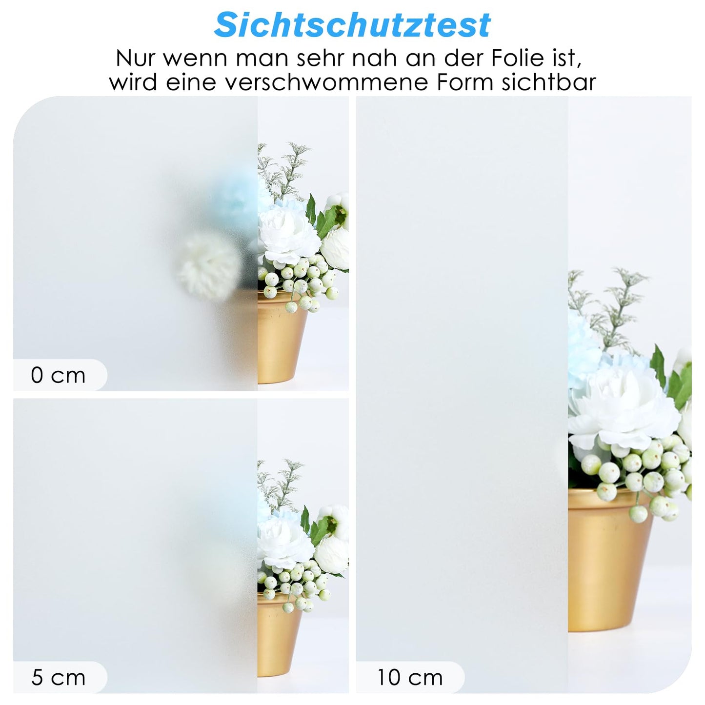 Haton window film opaque privacy film window self-adhesive, frosted glass film self-adhesive privacy without adhesive static adhesive privacy film for bathroom office 90 x 300 cm
