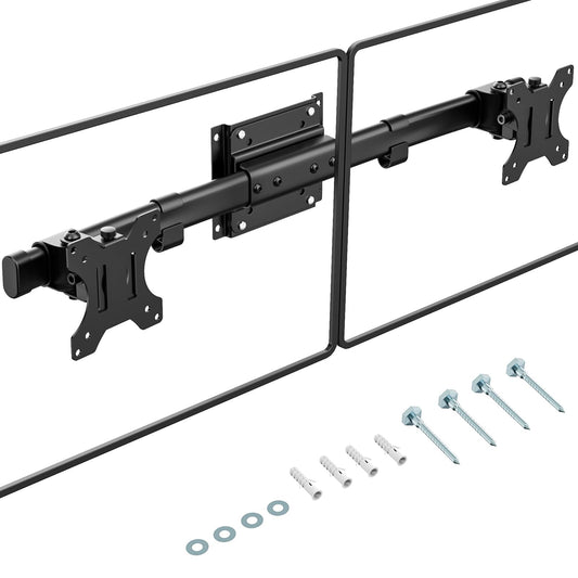 Dual Monitor Mount Adapter for Monitor 13-27 inches, Dual Monitor Adapter for Monitor Mount Arms for Computer Monitors, Max. 10kg, VESA 75x75/100x100mm