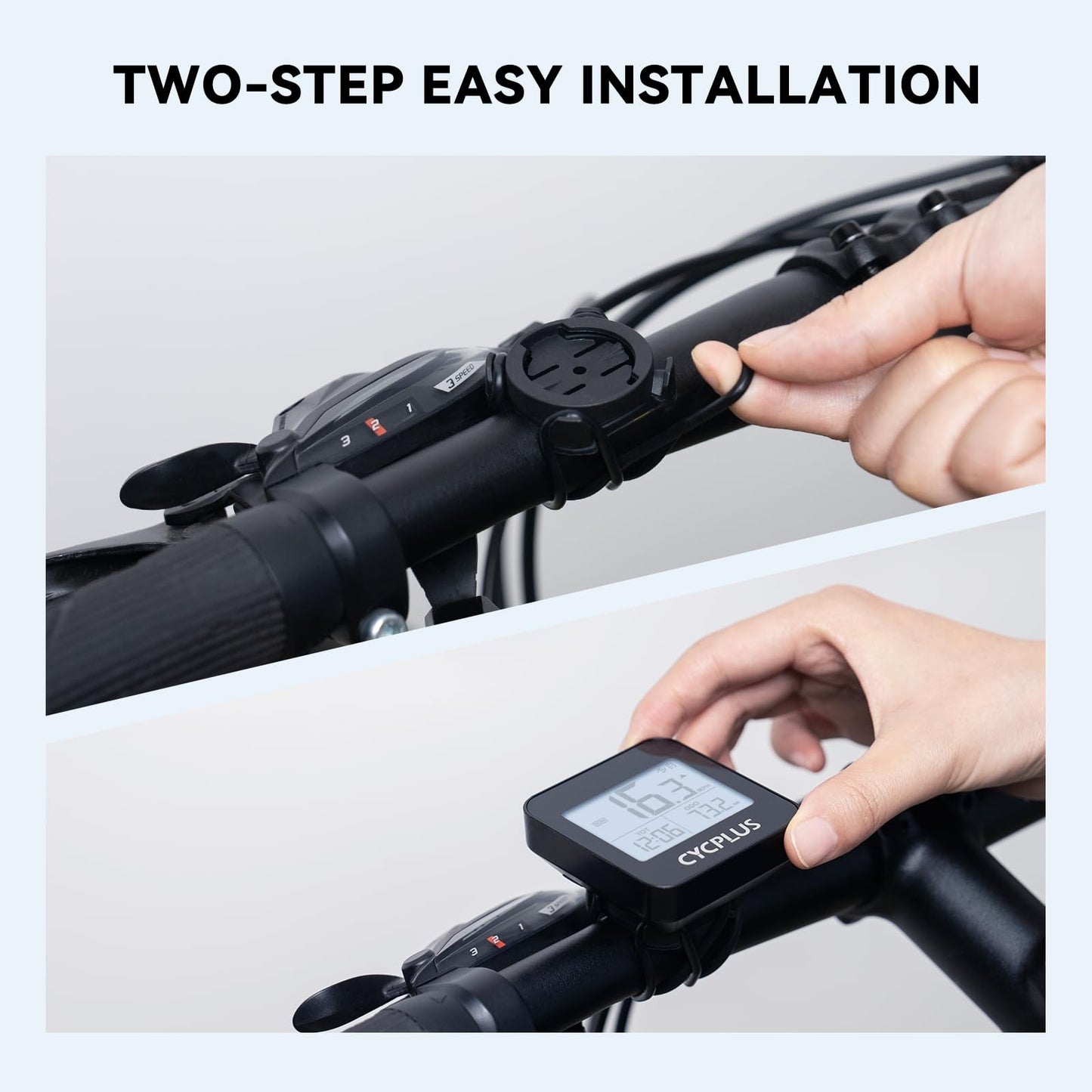CYCPLUS GPS Bike Computer Wireless Bicycle Speedometer Bike Computer IPX6 Waterproof Odometer GPS Speedometer Cycling G1 (New Upgraded)