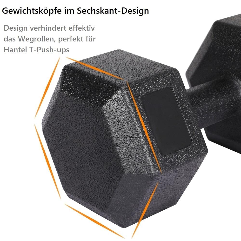 Yaheetech Dumbbells Set of 2 for strength training or home use. Dumbbell Set 2 pieces 2x6 kg Fitness 2-pack.