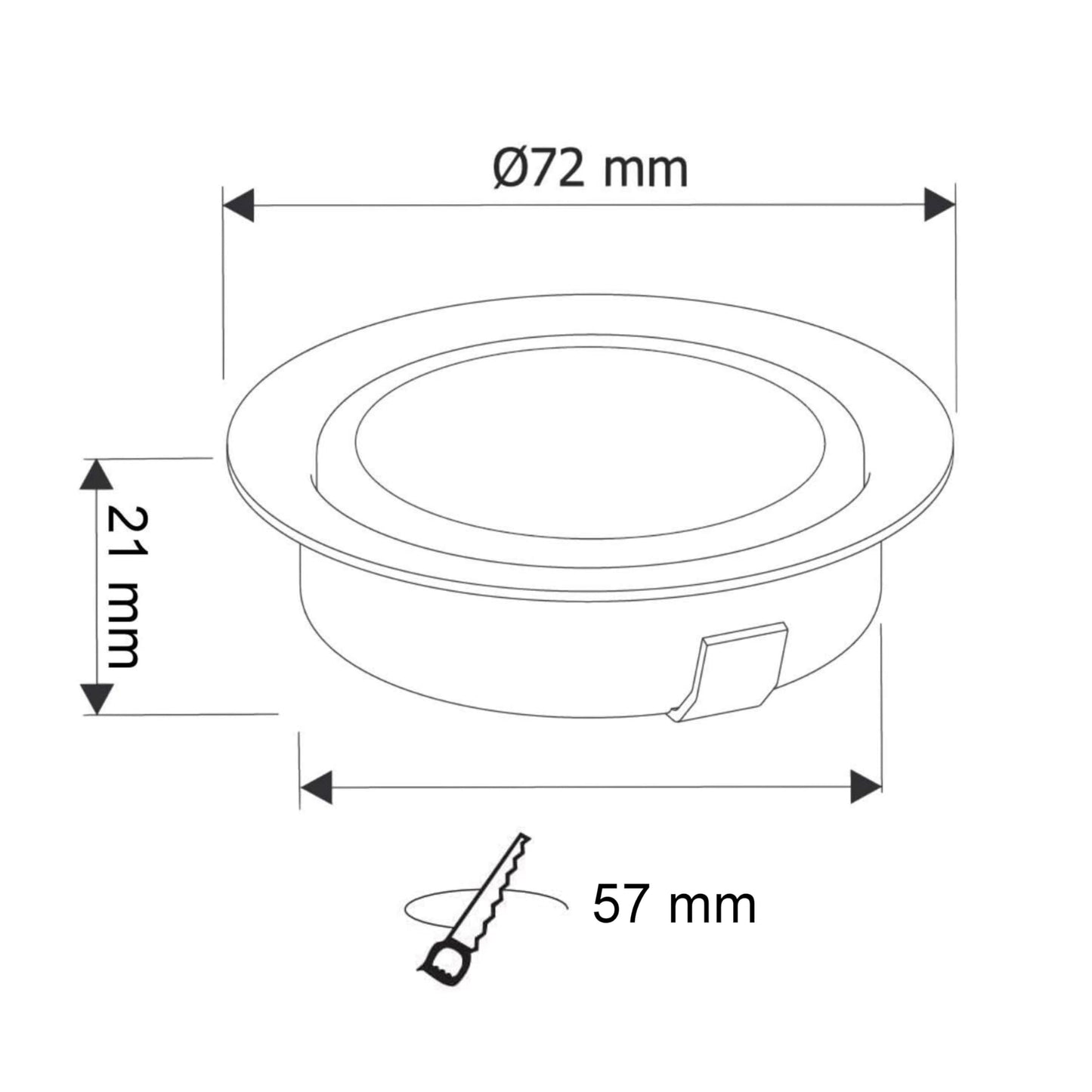 ADAKAT 5-pack, full metal recessed spotlight G4 12V, glass cover