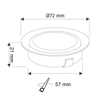 ADAKAT 5-pack, full metal recessed spotlight G4 12V, glass cover