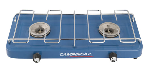 Campingaz Base Camp compact outdoor camping stove, gas stove 2 burners, tabletop stove 3,200 watt, Blue, One size