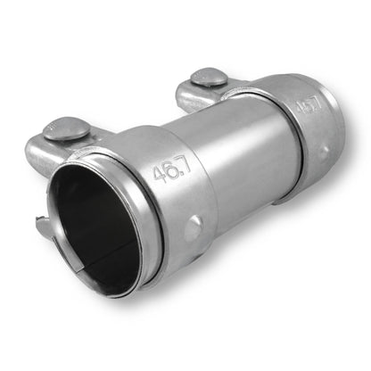 Exhaust clamp pipe connector double clamp exhaust system (steel galvanized, ø 43mm | length: 125mm)
