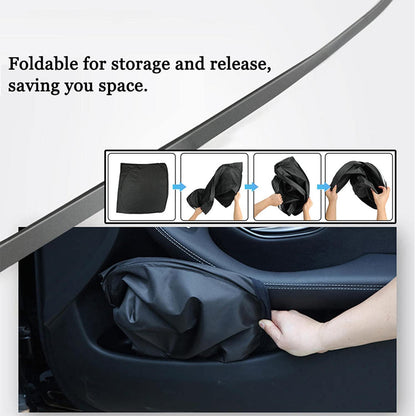 HABURN Car Front Window Sunshade Rotatable Foldable for Audi A3 Sportback 2016-2020 (8V Facelift 2016), Improved Heat Insulation Easy Storage UV Protection Sunshade, Black