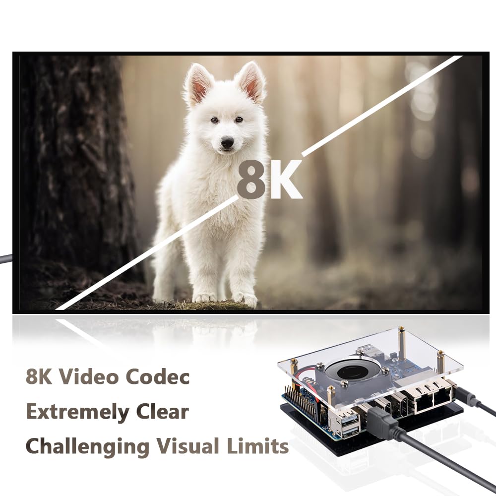 GeeekPi Orange Pi 5 Plus 8GB LPDDR4/4x Rockchip RK3588 8-Core 64-Bit Single Board Computer with eMMC Socket,OPi 5 Plus Case,Official Orange Pi 5V 4A Power Supply,40mm Fan for Orange Pi 5 Plus