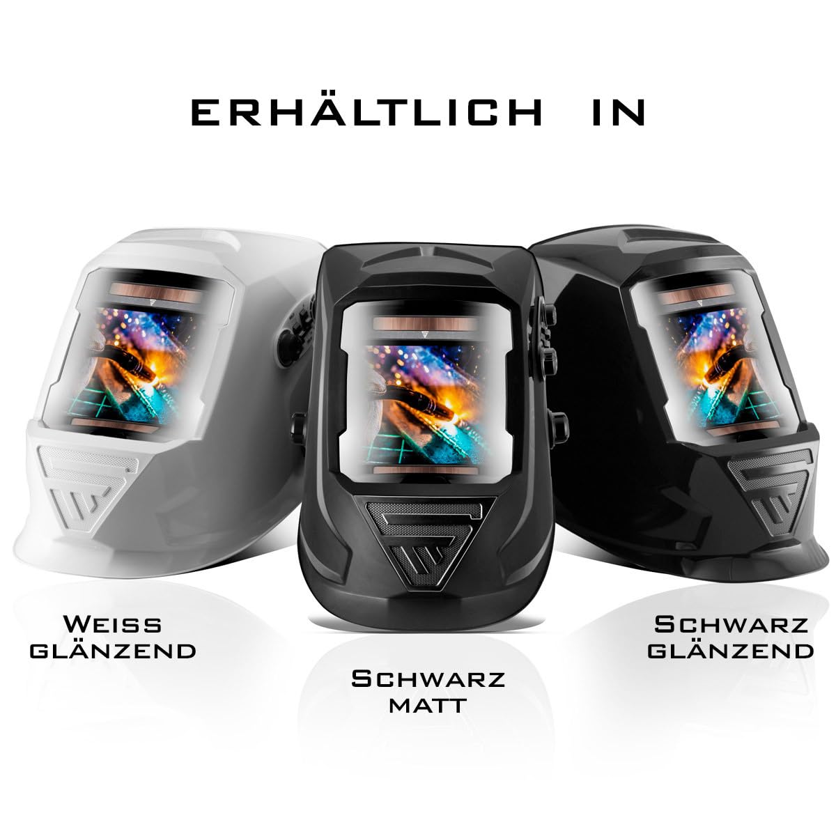 STEELWORKS ST-990 XTC REAL Colour fully automatic welding helmet Welding mask Real Color, Optical Class 1/1/1/1 with extra large field of view including 5 spare lenses and bag.