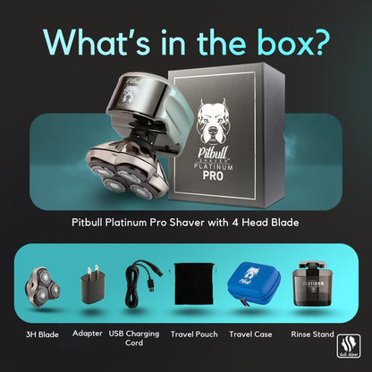 Pitbull Platinum PRO + CR3 - best gift for your man, electric razor for men with an extra CR3 blade.