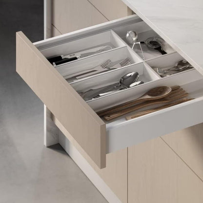 GTV drawer slides AXIS PRO I drawer runners with full extension I Anthracite I load capacity up to 40 kg I Push to Open systems I easy access I Width: 300 mm I Height: 86 mm.