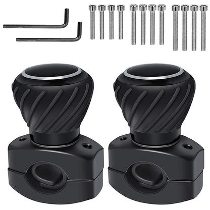 2 Pieces Universal Steering Wheel Knob Spinner, Tractor Steering Wheel Knob, Steering Wheel Spinner Knob, Steering Wheel Spin knob Steering Aid, Universal Steering Wheel Spinner for Automotive, Truck, Tractor, Forklift, etc. (Black-B)