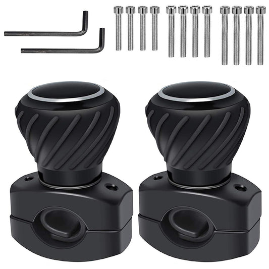 2 Pieces Universal Steering Wheel Knob Spinner, Tractor Steering Wheel Knob, Steering Wheel Spinner Knob, Steering Wheel Spin knob Steering Aid, Universal Steering Wheel Spinner for Automotive, Truck, Tractor, Forklift, etc. (Black-B)