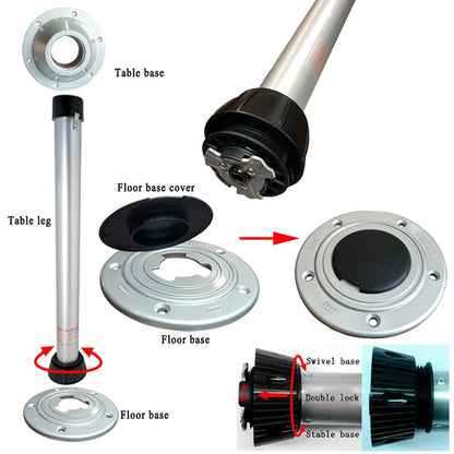 DarkSwan Removable table legs, aluminum alloy folding table legs, RV camping table legs, table leg for RV boat & yacht, 66cm