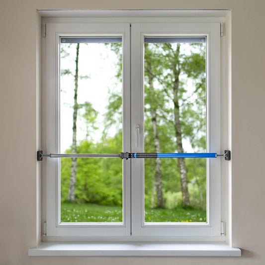 ALLEGRA security bar for window and door protection, burglary protection for windows and doors (1.6m - 2.9m, Blue)