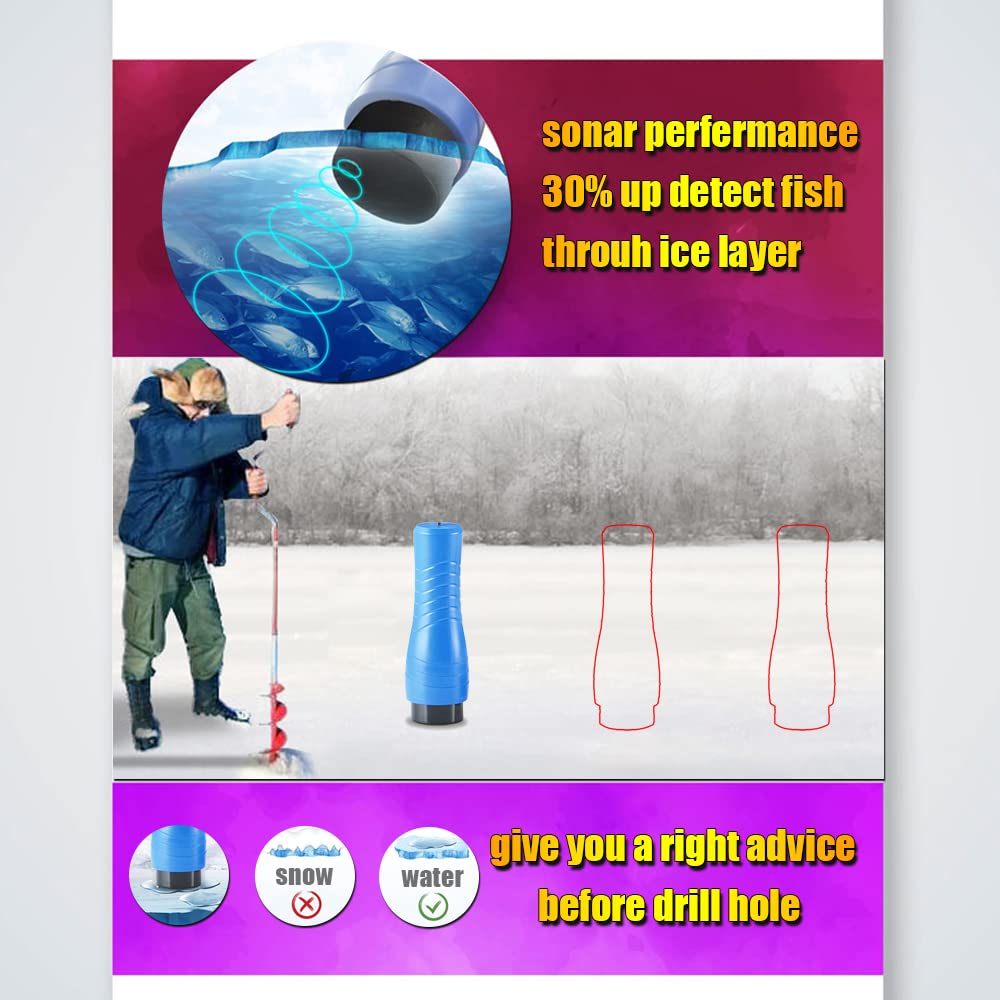 LUCKY Portable Fish Finder Fish Detector Device Handheld Depth Finder for Boat Kayak Canoe Pontoon Jon Boat Jet Ski Float Tubes Ice Fishing Fish Finder Shore Fishing Gifts for Men