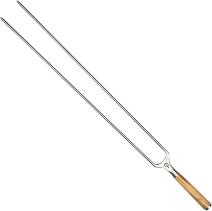Forged Churrasco grill skewers 60cm, olive wood handle, stainless steel, fork skewer