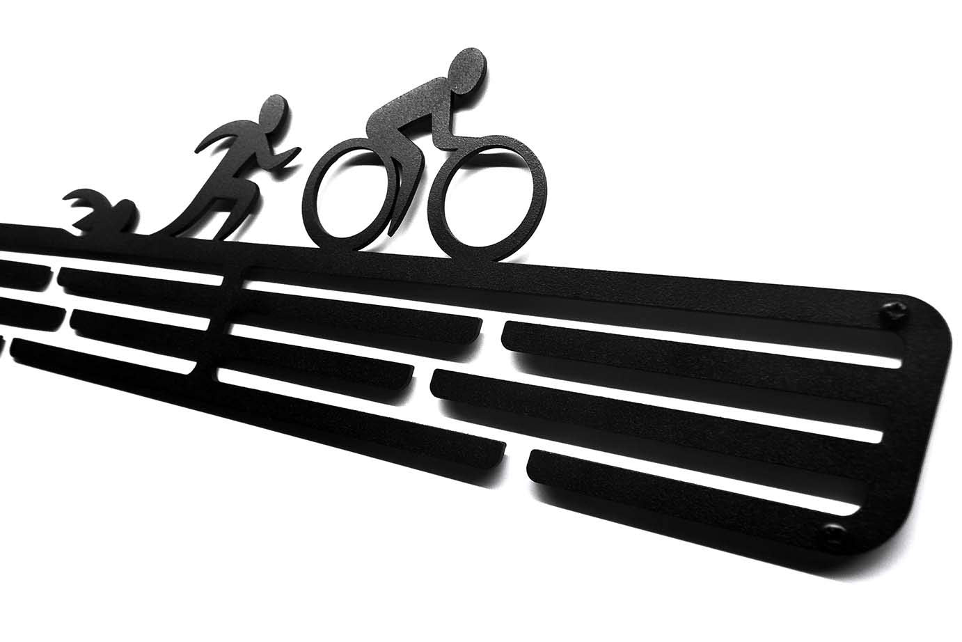 United Medals Triathlon Medal Holder for 48 medals storage - Triathlete gift - Medal Holder Hanger Display Rack - Black