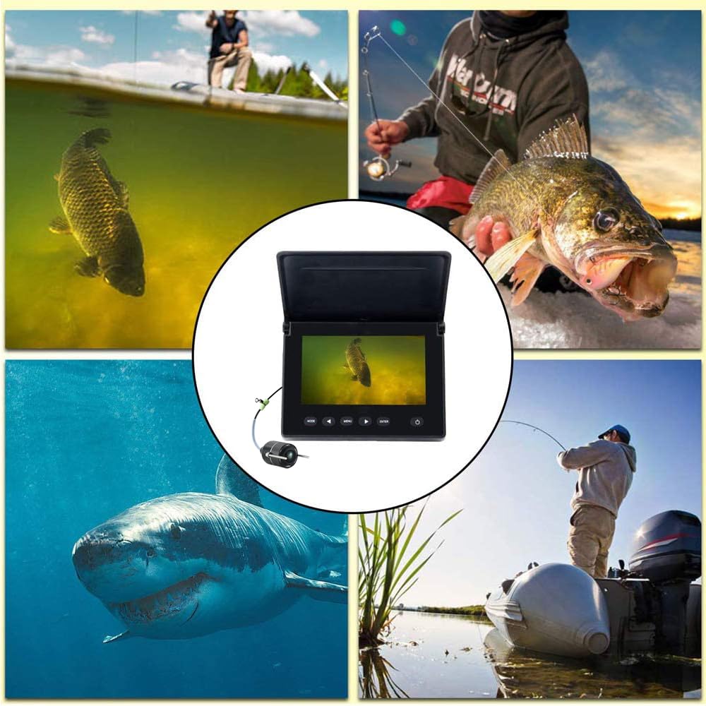 LUCKY DVR underwater fishing camera underwater fish finder infrared LED portable fishing video camera LCD monitor kayak boat sea fishing.