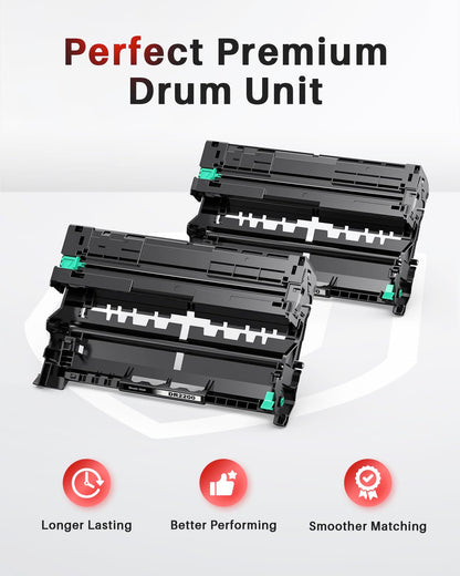 Hello DR3400 Drum Unit Drum Compatible for Brother Drum DR 3400 Brother TN3480 TN-3480 TN3430 Toner for HL-L5100DN MFC-L5750DW MFC-L5700DW DCP-L5500DN (2-Pack)