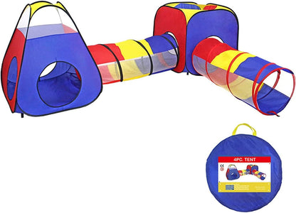 Reviver 4 in 1 play tent children's tent, baby play tent with tunnel, for home & garden | Bag | Tunnel | Play tent boy/girl
