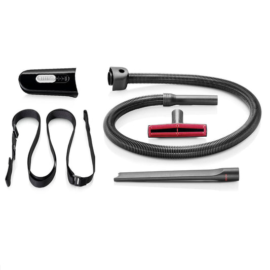 Bosch accessory set BHZPROKIT, compatible with cordless Athlet vacuum cleaners, XXL upholstery nozzle, extra-long crevice nozzle, carrying strap, suction hose with handle, lightweight, original accessories, black.