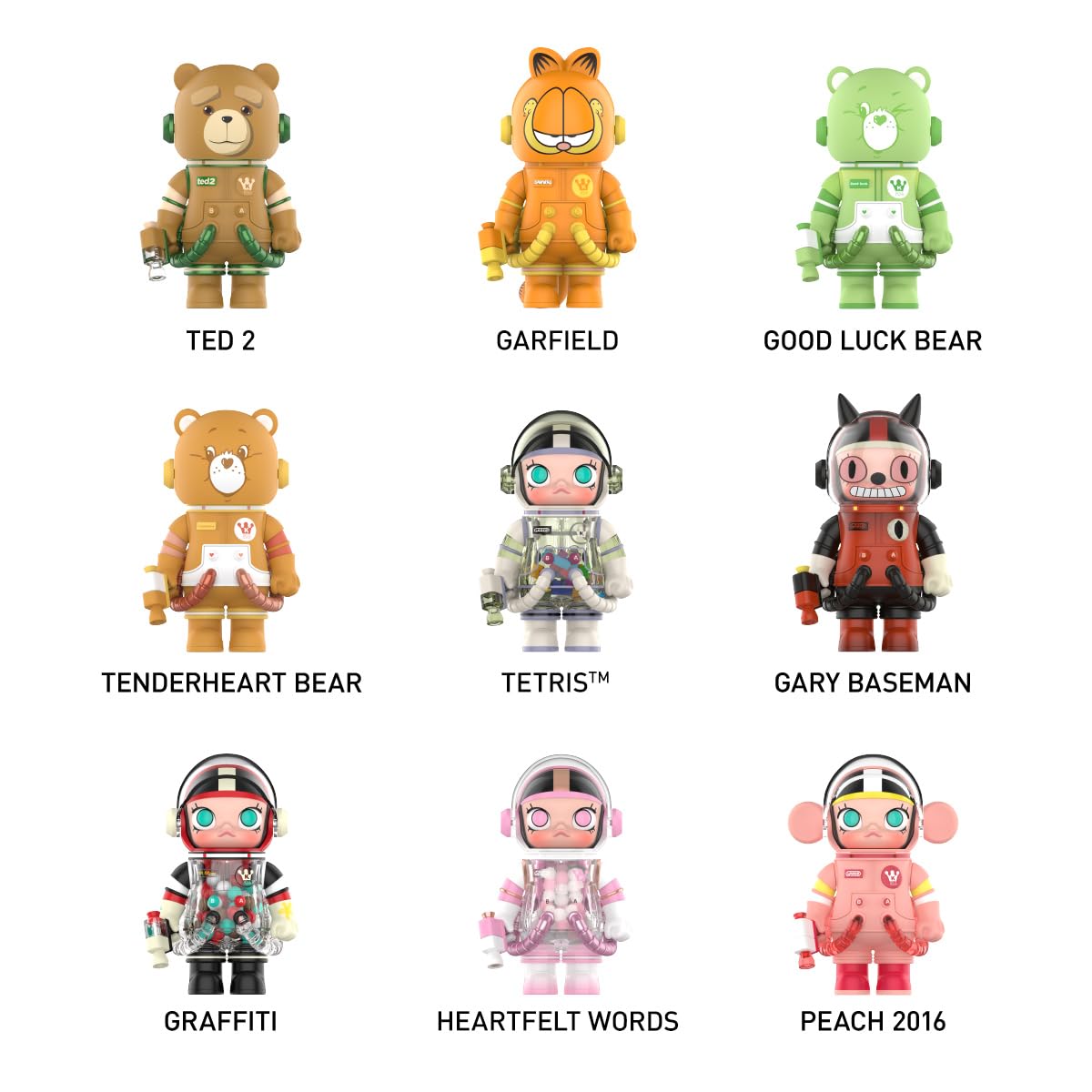 POP MART MEGA Space Molly 100% Series 3 Figures Action Figures Collectible Art Toys Toys Figures Gift 3PC