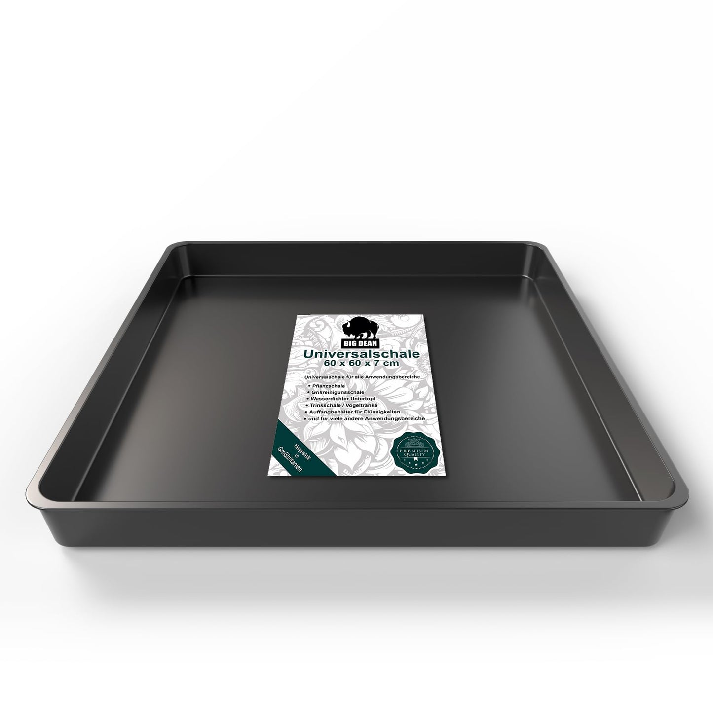 BigDean multipurpose tray 60x60x7cm is perfect as a grill grate tray, litter tray, or mortar tray - high-quality plastic tray