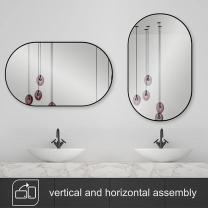 ApeJoy vanity mirror oval 45x75cm, wall mirror