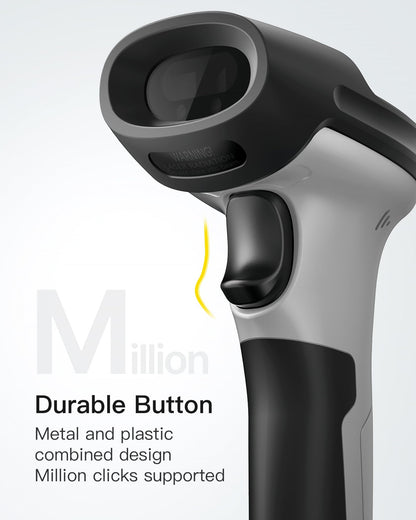 Inateck Bluetooth Barcode Scanner, wireless, cordless, 180 days standby time, 35m wireless range, automatic fast and accurate scanning, BCST-70.