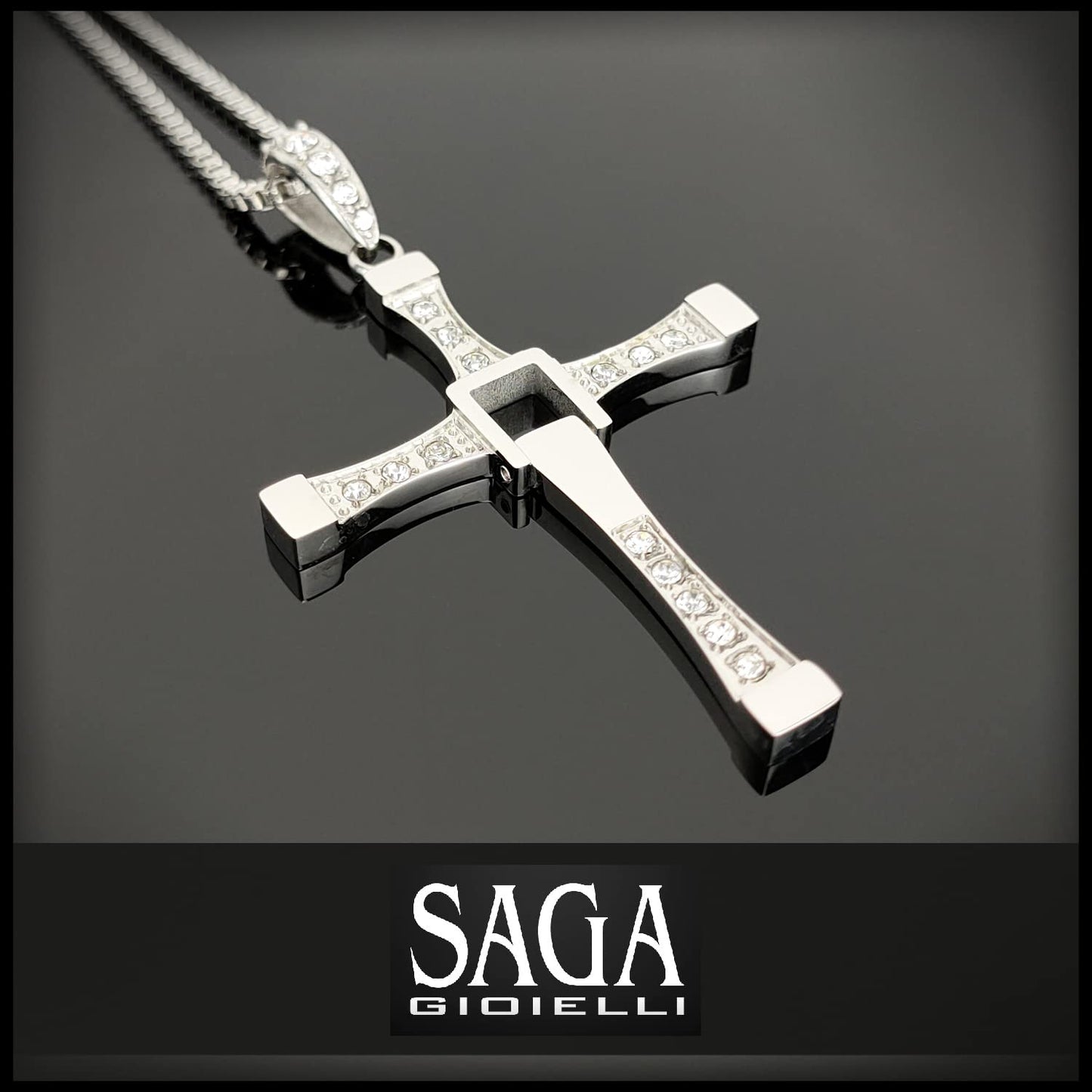 SAGA GIOIELLI® necklace Fast and Furious stainless steel incl. gift box