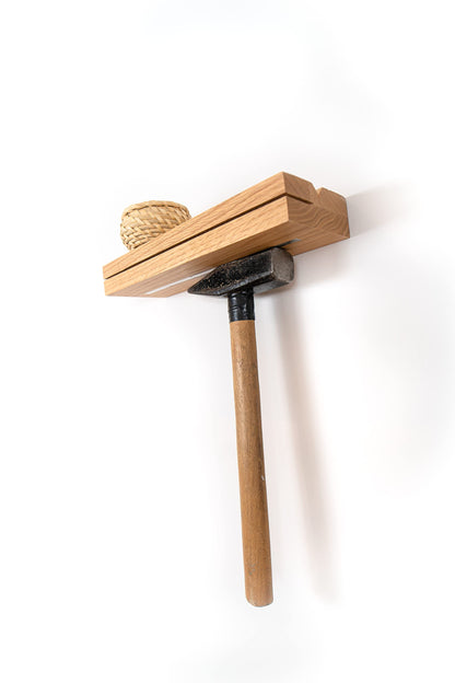 GK KRAUTLING | Magnetic wood key holder | Oak | Key organizer | Key board | Key rack with shelf | Magnetic key storage holder