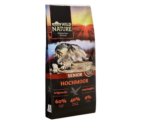 Dehner Wild Nature Senior Mountain Meadow Dog Dry Food | grain-free | natural dog food with duck | premium dry food | for sensitive, older dogs | high meat content | sensitive | 12 kg