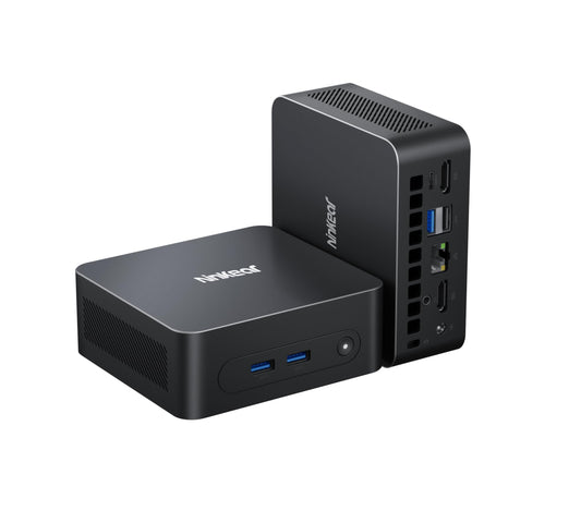 Ninkear Mini PC N100, mini computer with USB-C, 16GB DDR4 RAM 512GB M.2 SSD mini gaming PC, 4K dual display, W-11 HDMI 2.0, USB 3.0/WiFi 6/BT 5.2, suitable for office home entertainment, learning.